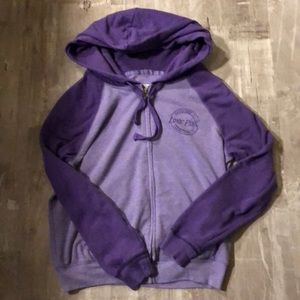Purple on purple pink brand full zip up hoodie